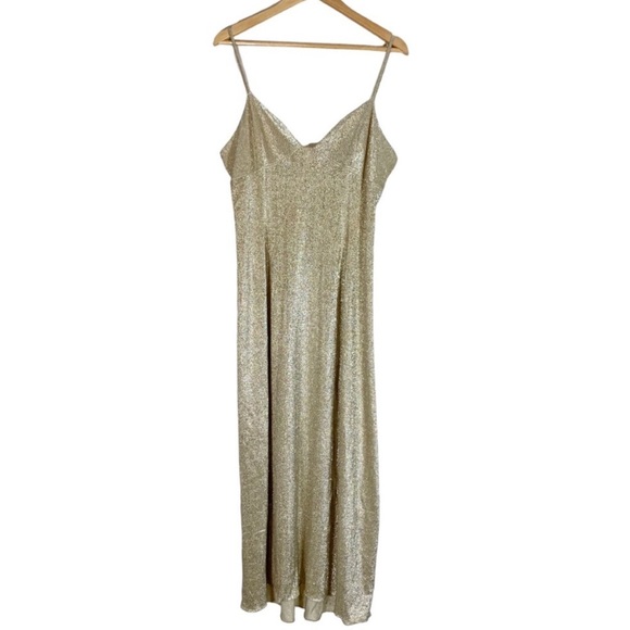 Paco Rabanne Gold Spaghetti Strap Slip Dress - Picture 4 of 11